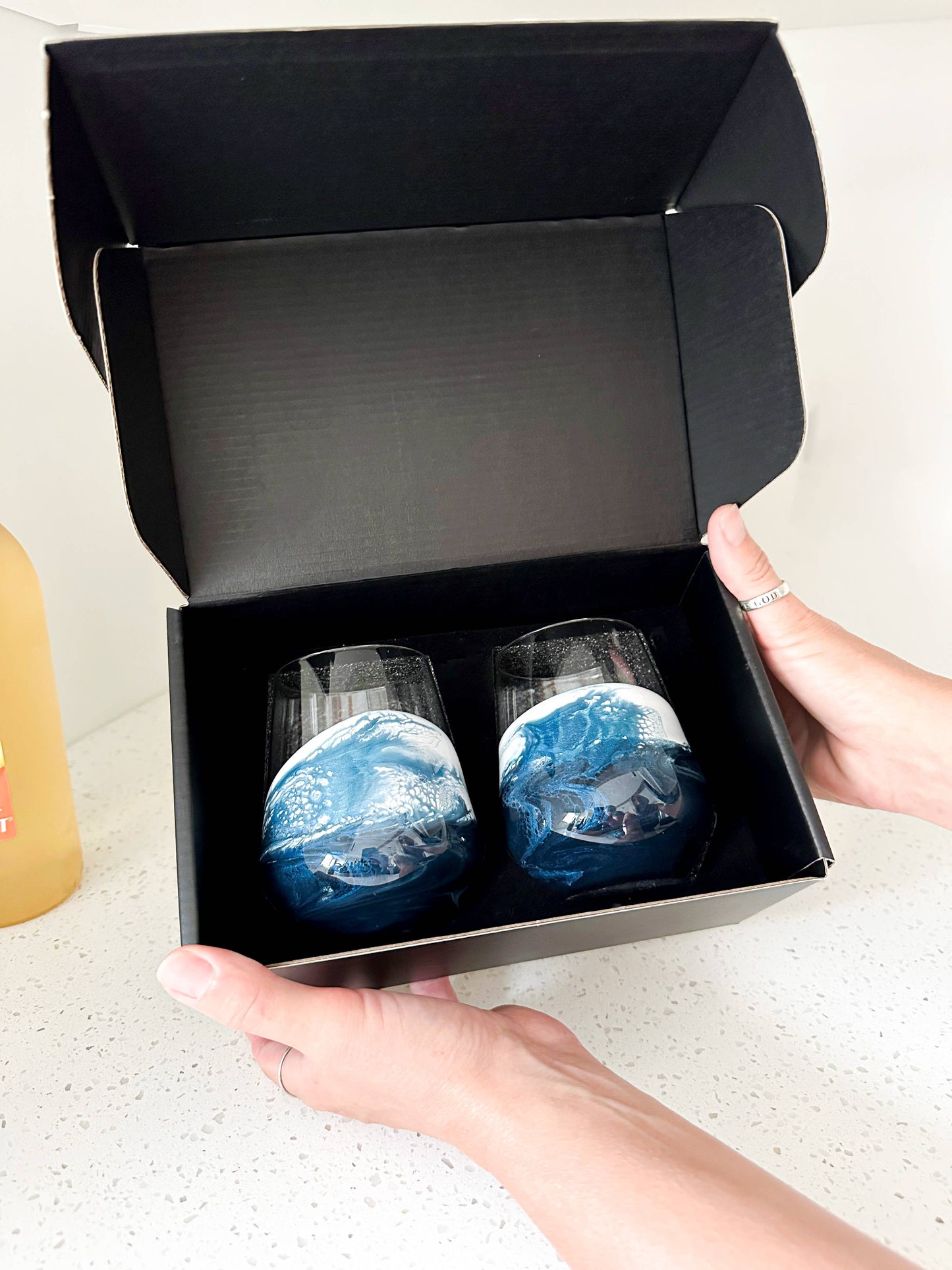 Resin Coated Entertaining Glasses