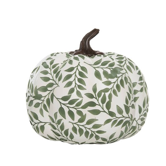 Fall/Harvest Tall Green Botanical Pumpkin Figure