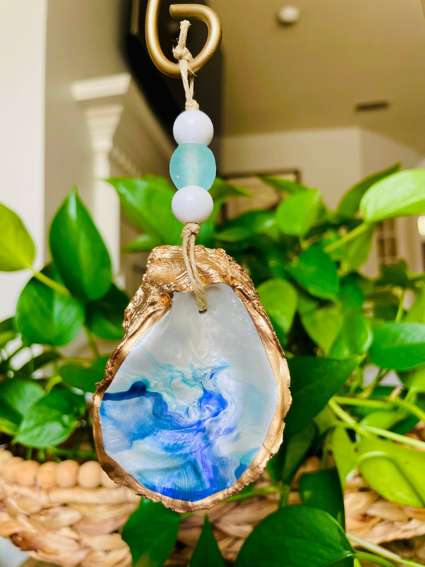 Hand Painted Oyster Ornament