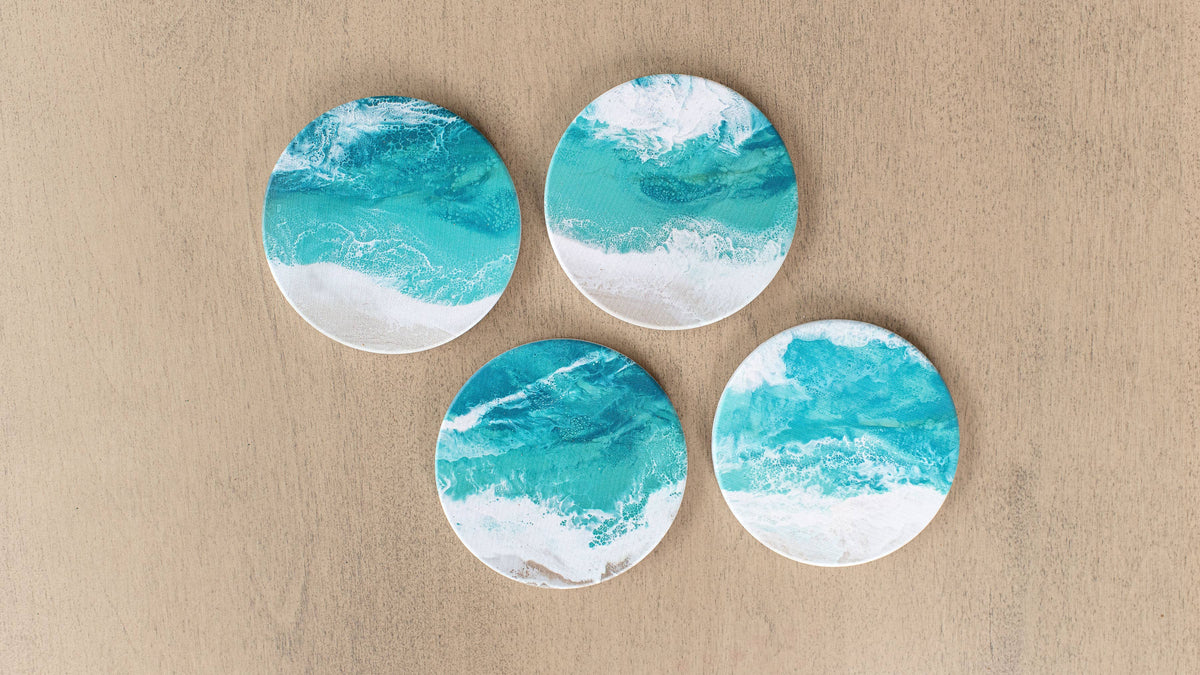 Ceramic Resin Coasters (set of 4)
