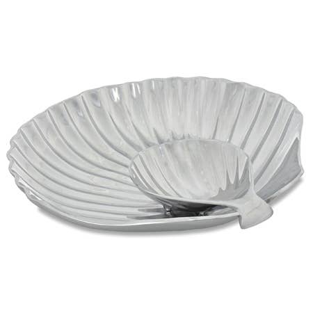 Polished Cockleshell Chip & Dip S/2