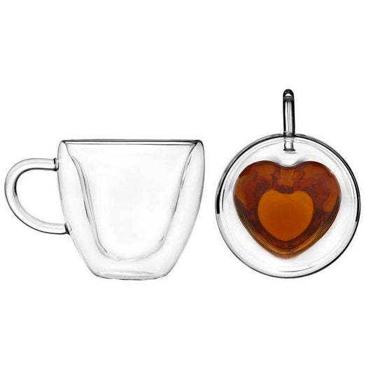 Double wall Heart Coffee Mug 8oz