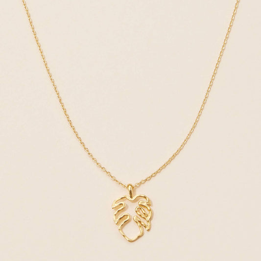 Monstera Leaf Necklace in 18K Gold Dipped