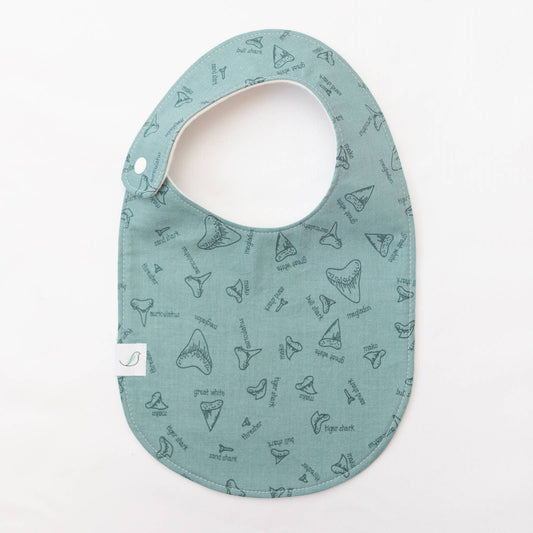 Charlie Snap Bib - Shark Teeth