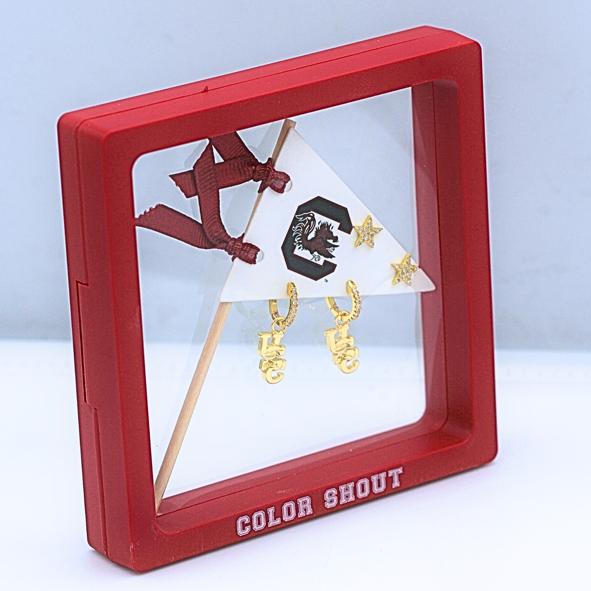 E203 - University of South Carolina Pennant Pair Earring Set