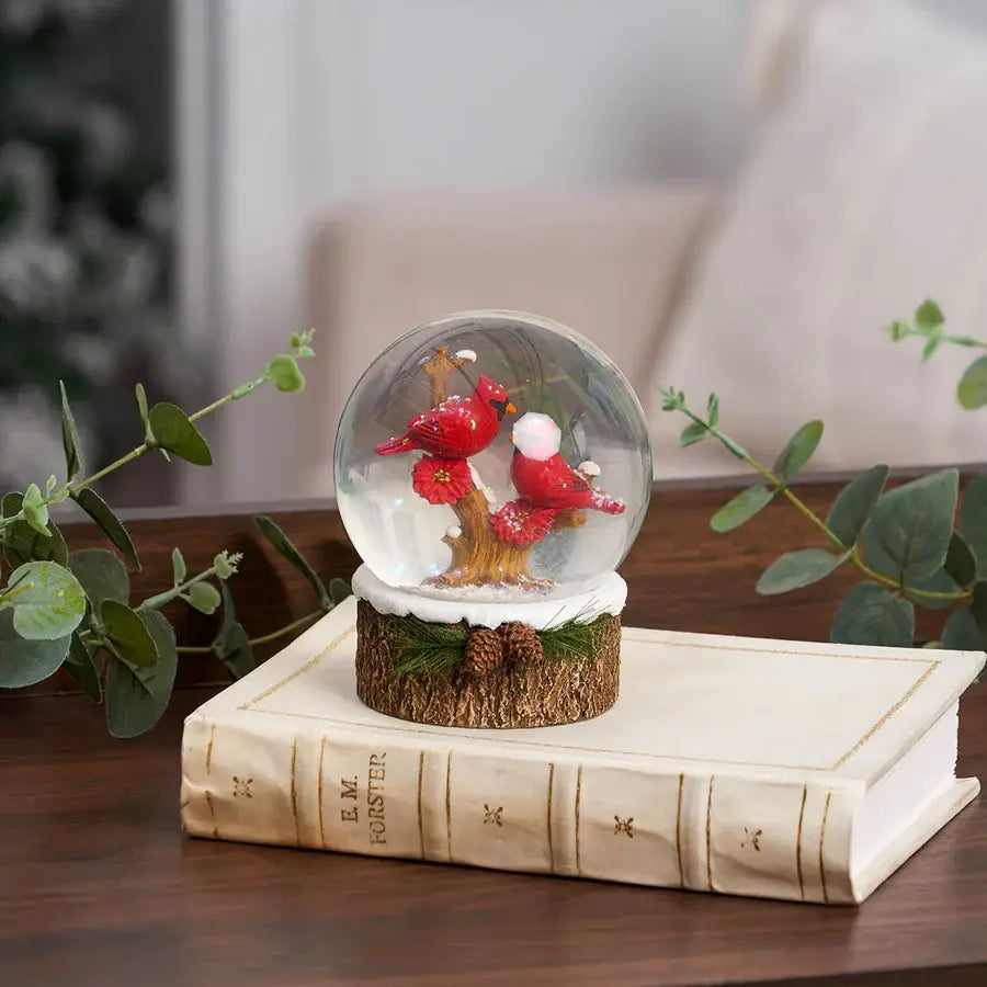 Christmas Cardinal Water Globe