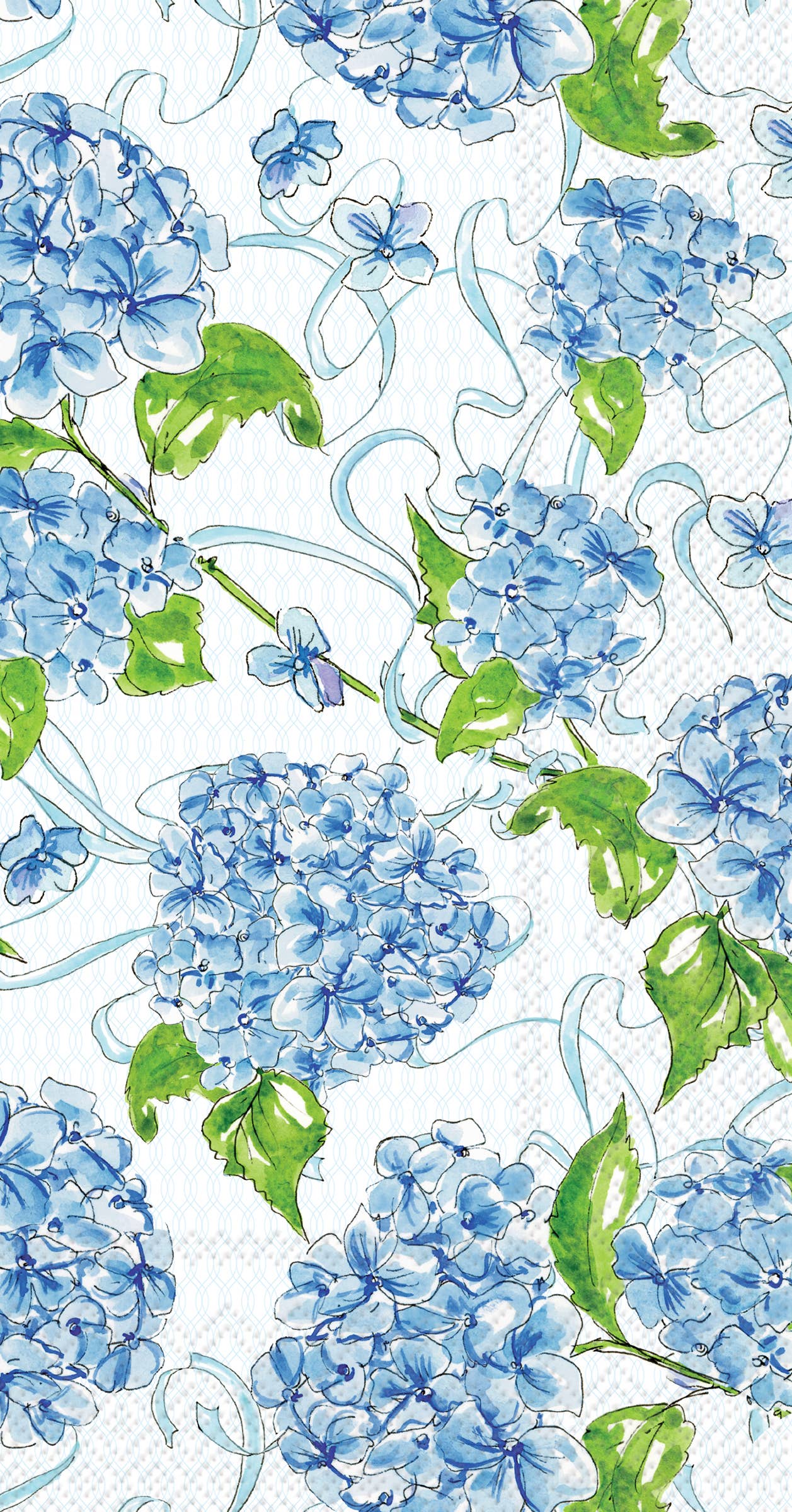 Paper Guest Towels 16 Ct Hydrangea Allover