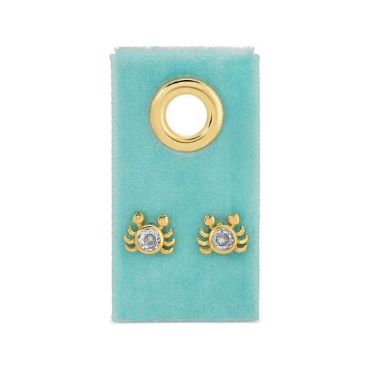 Crab Studs on Velvet Tag