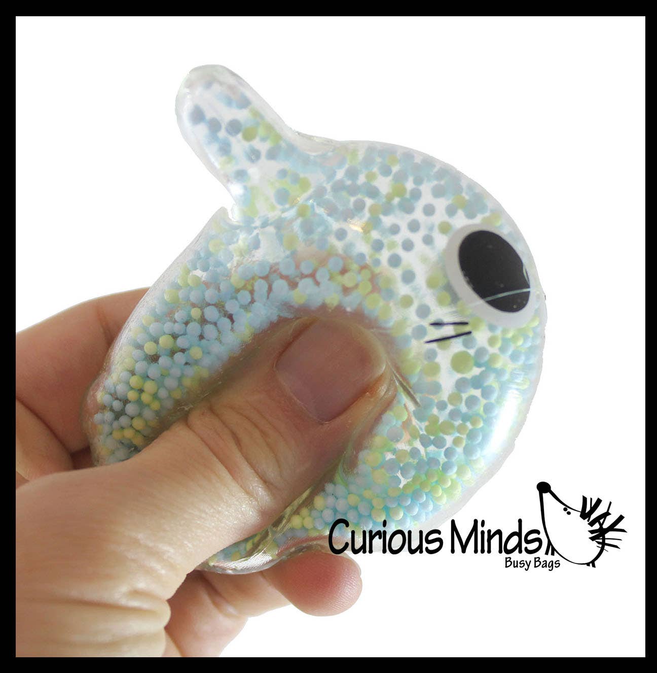 1 Bunny Fidget Balls - Air and Styrofoam Bead Filled Squeeze