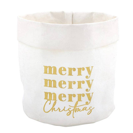 Washable Paper Pouches - Small - Merry Christmas