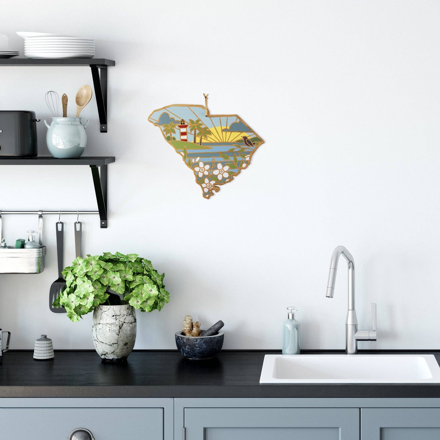 South Carolina Cutting Board with Artwork by Summer Stokes