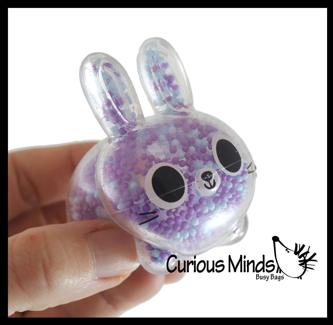 1 Bunny Fidget Balls - Air and Styrofoam Bead Filled Squeeze