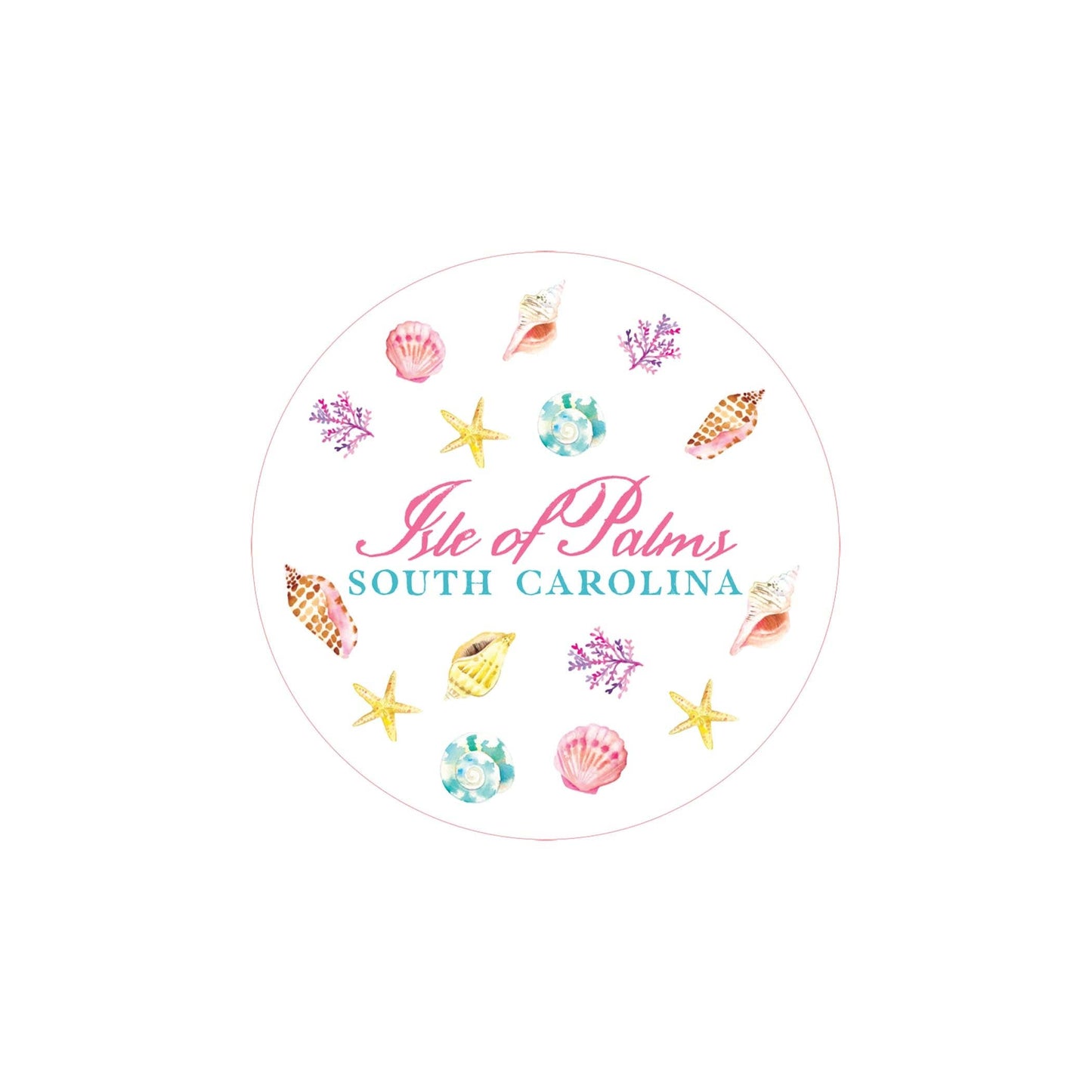 Isle Of Palms South Carolina Shells Shoreline Sticker