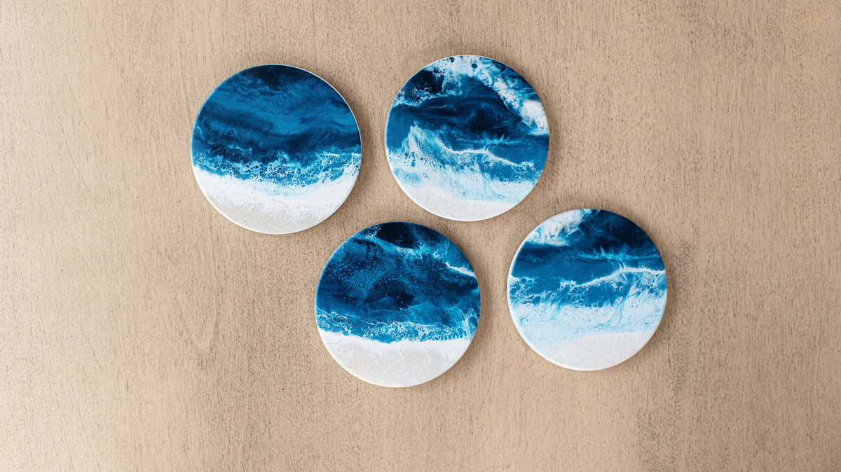Ceramic Resin Coasters (set of 4)