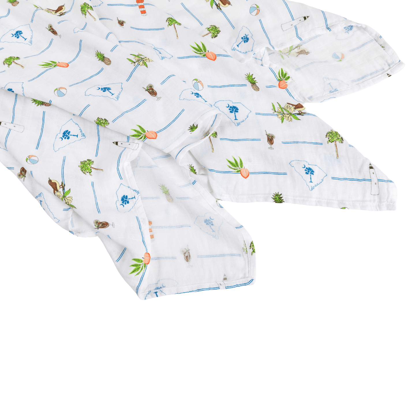South Carolina Baby Muslin Swaddle Receiving Blanket Made to Grow with Your Little One