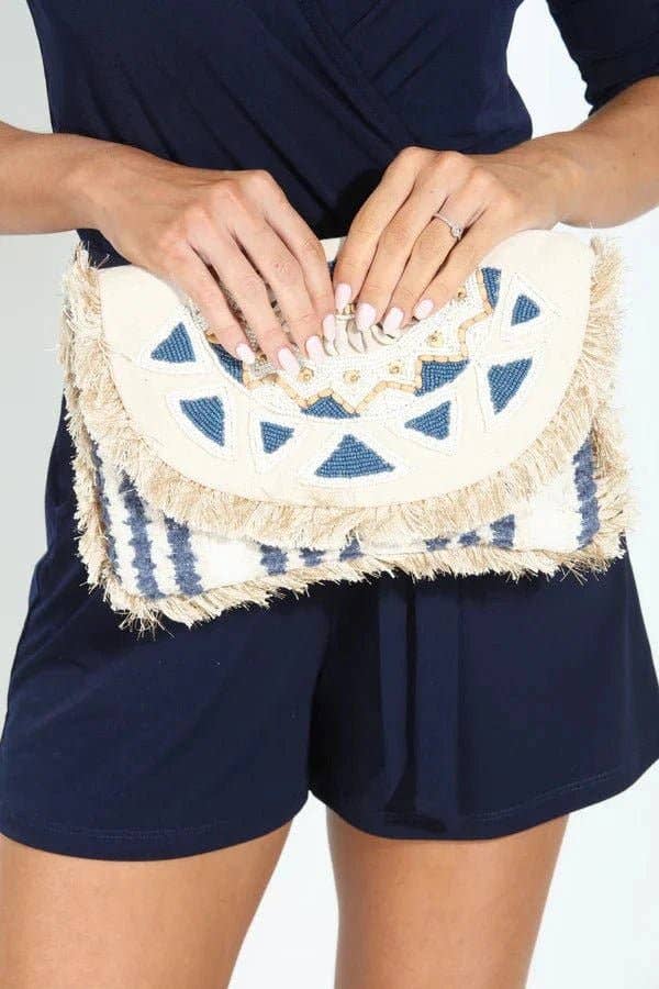 Shells & Beads-Work Fringe over Clutch