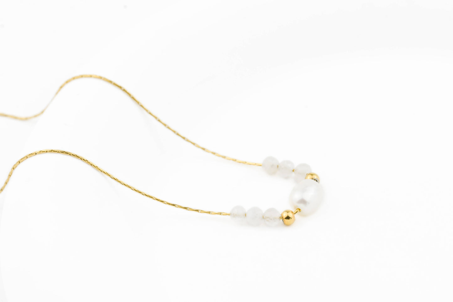 Gold Pearl Chain Necklaces - Waterproof Assorted Peal Chains