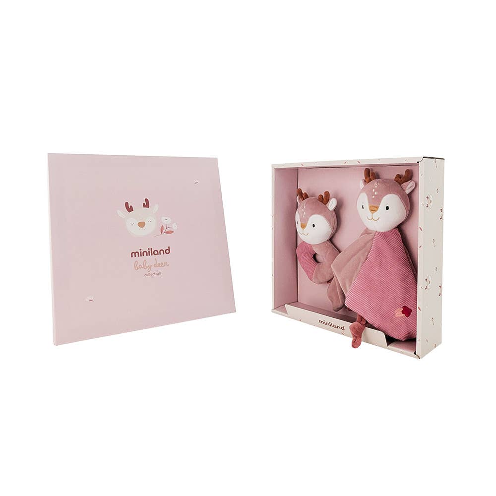 Baby Deer Collection: 2pc Gift Set - Rattle & Lovey