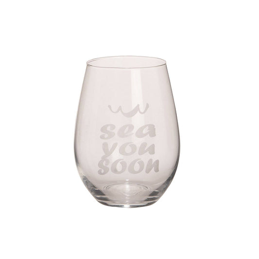 Sea You Soon Stemless Wine Glass