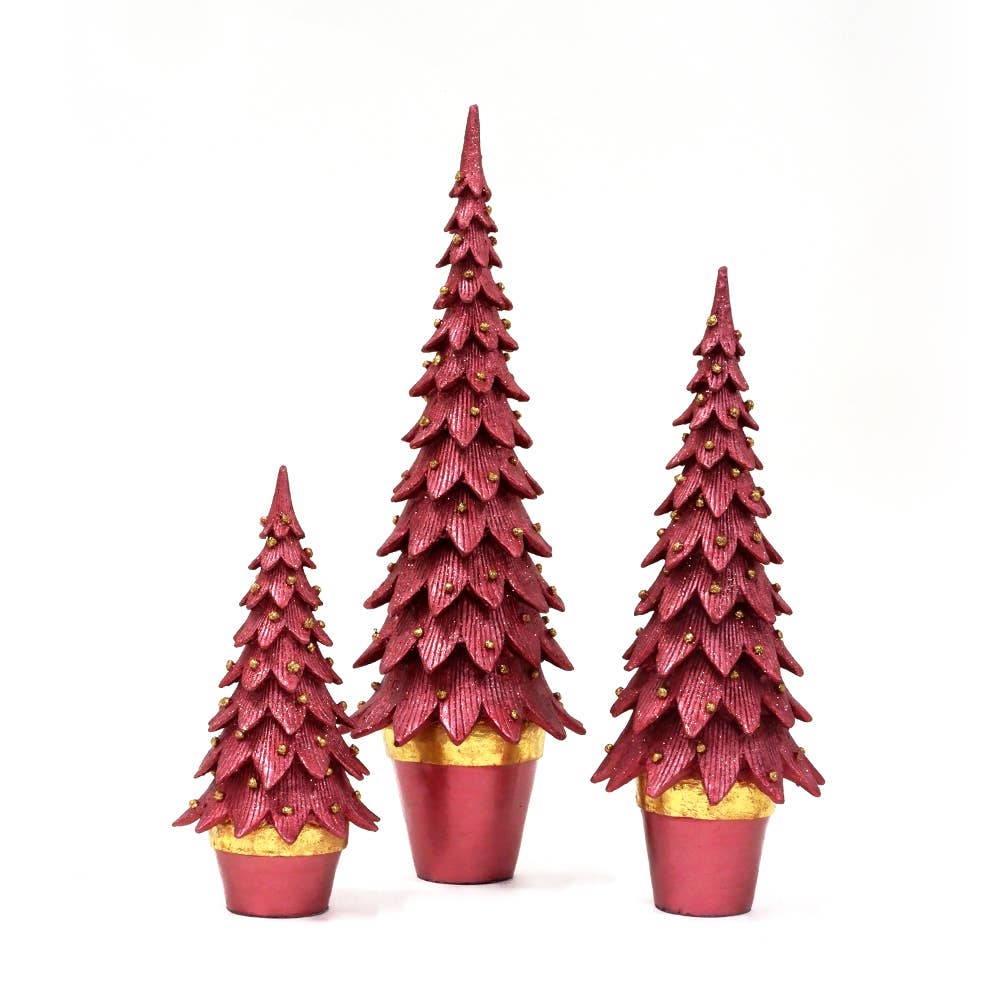 Tannenbaum Cone Tree (Magenta/Gold)