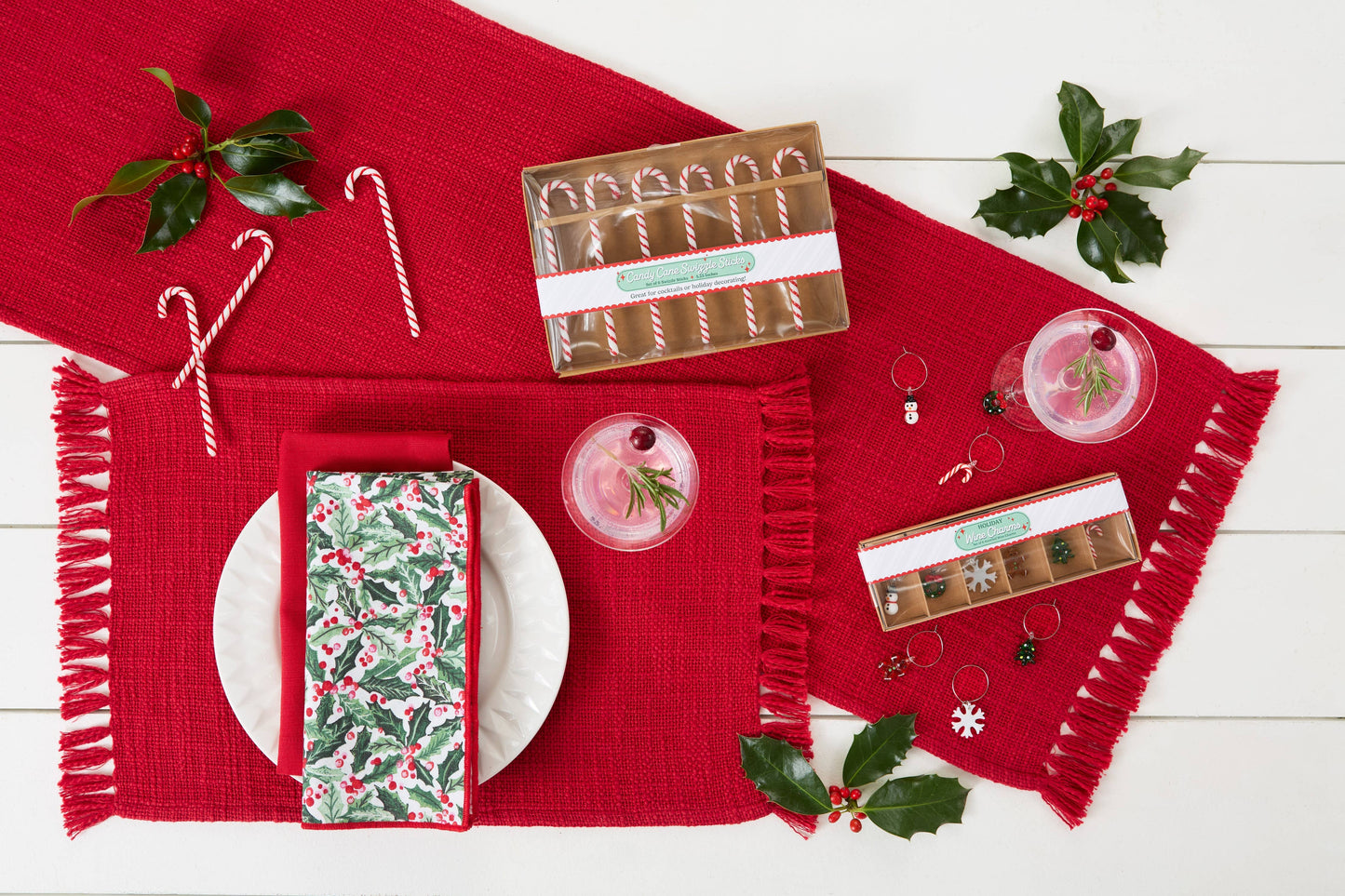 Candy Cane Swizzle Stick Set of 6