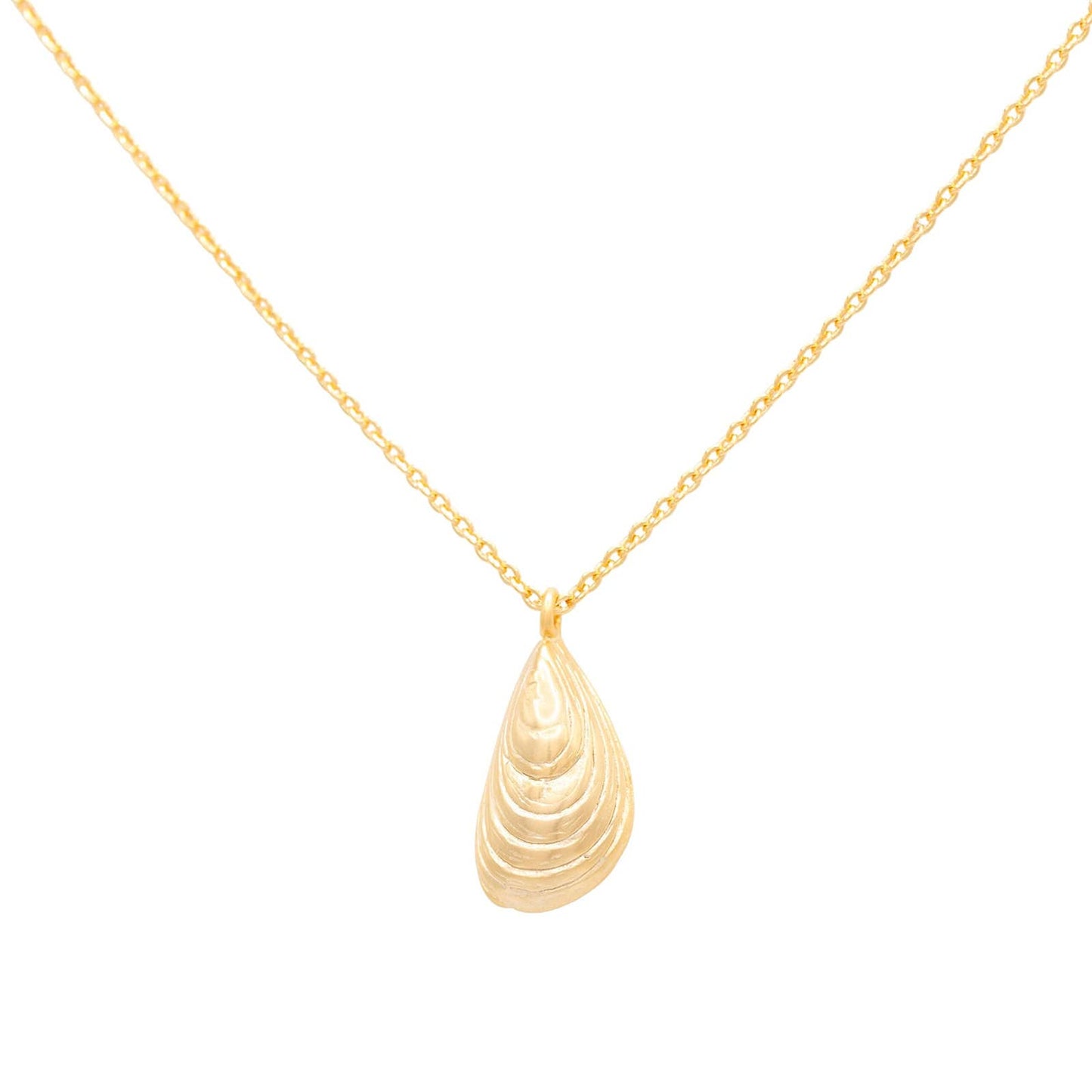 Oyster Shell Charm Pendant Necklace Ocean beach sea gift