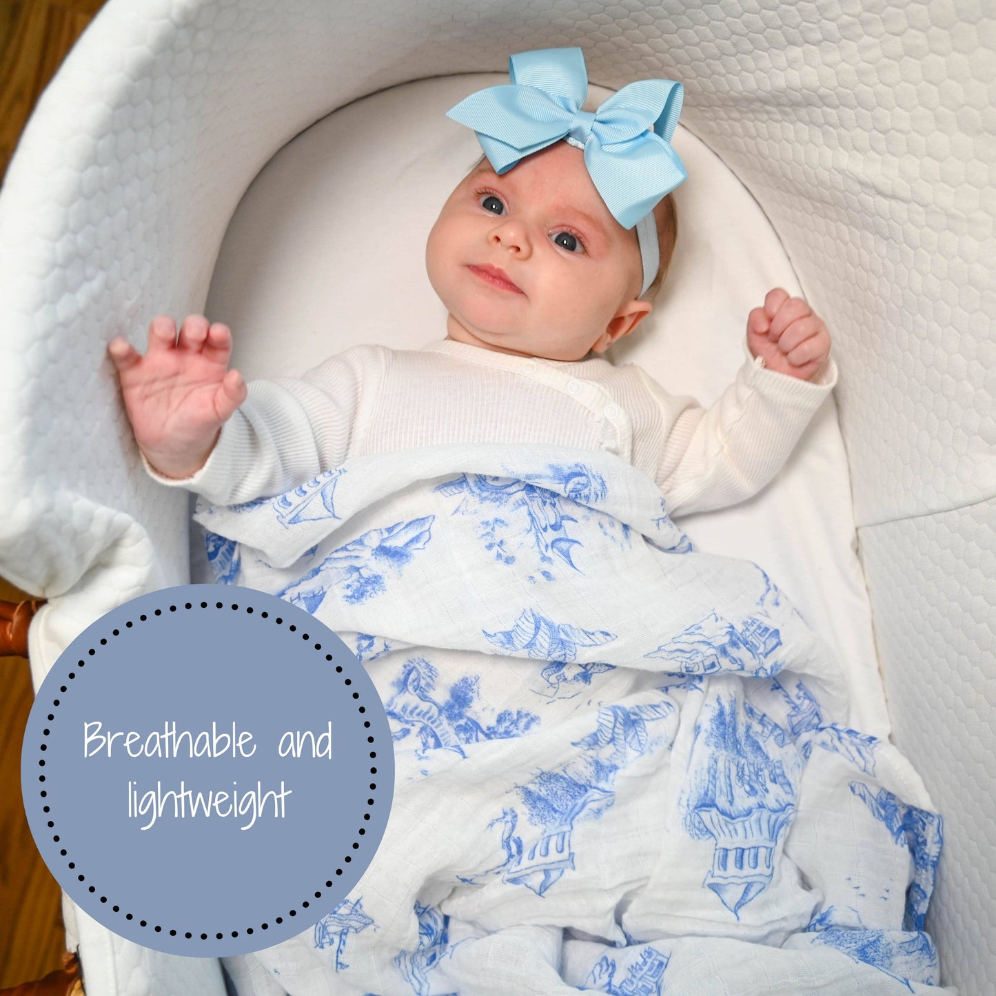 Chinoiserie Baby Swaddle Blanket