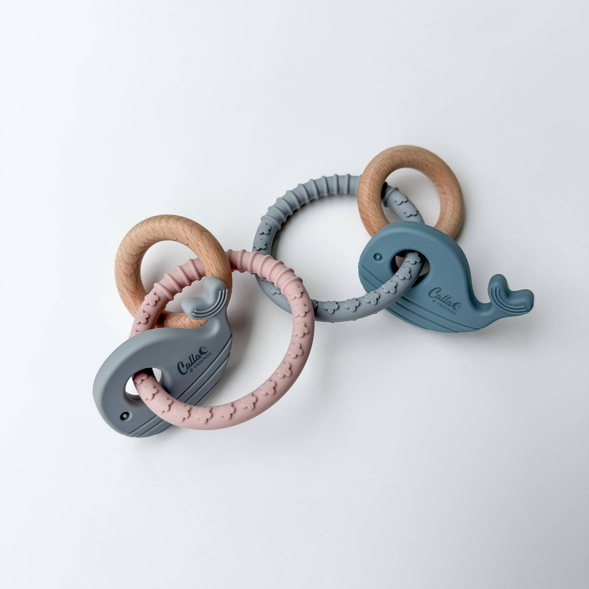 Whale Silicone & Beechwood Teether