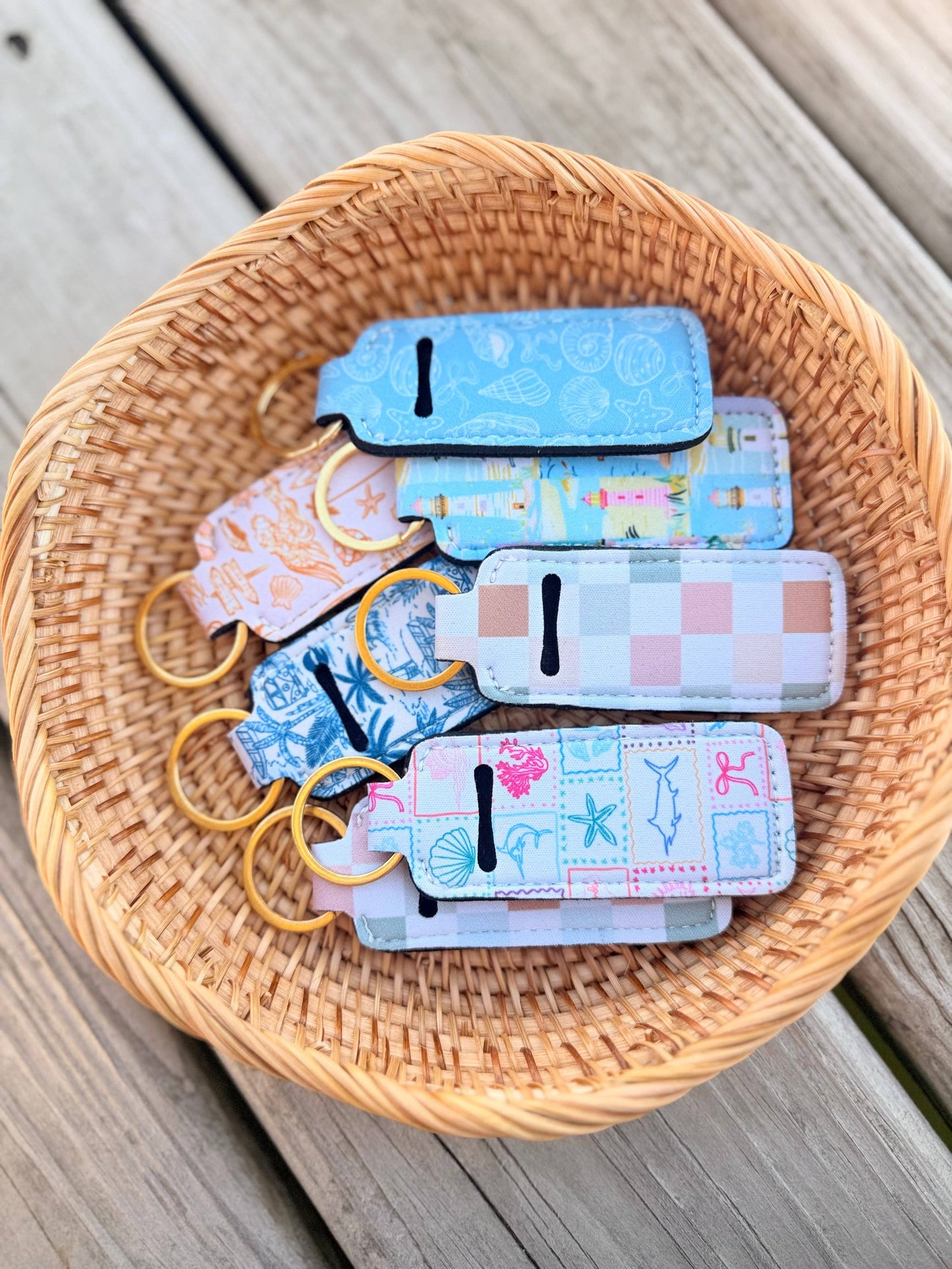 Neoprene Chapstick Keychains