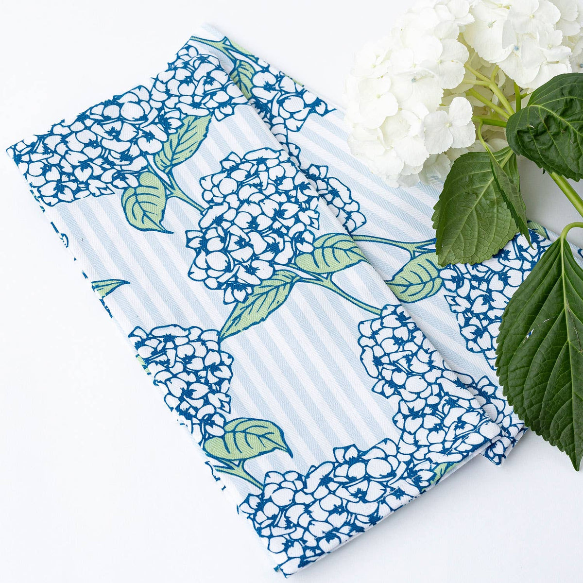 Hydrangea Stem Cotton Kitchen Towel