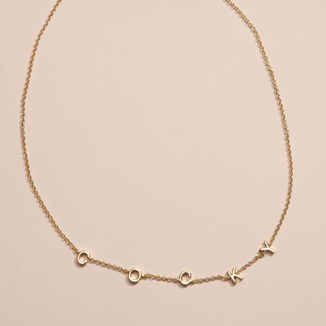 University of South Carolina "COCKY" Initial Necklace