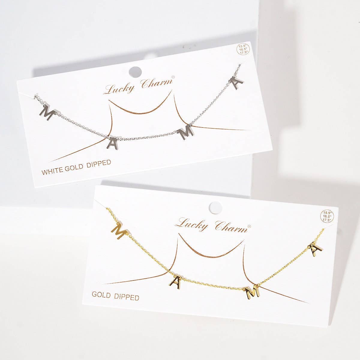 Mini spaced letter mama necklace