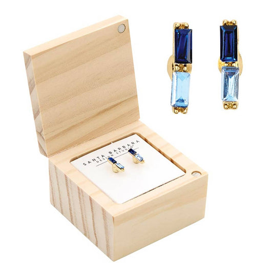 Treasure Box Earrings - Blue