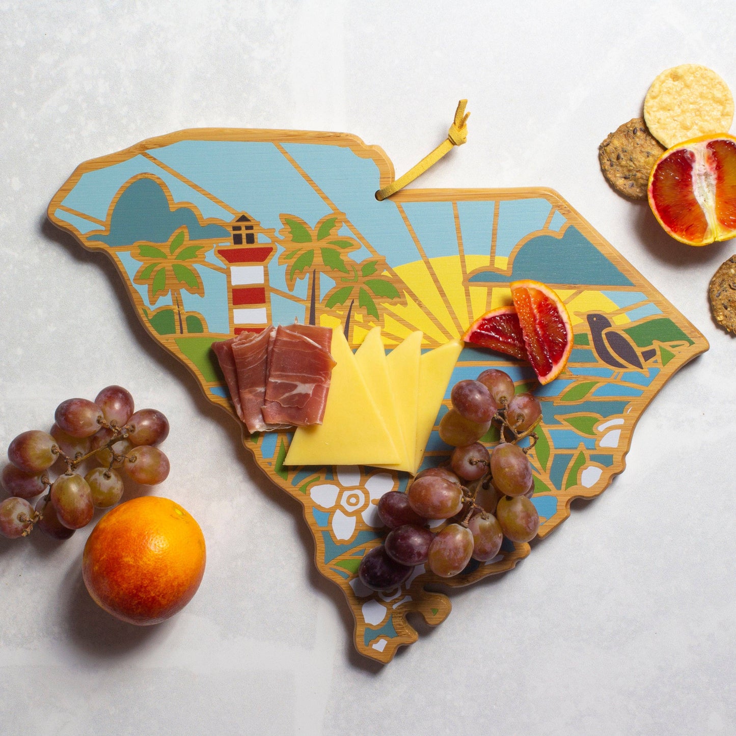 South Carolina Cutting Board with Artwork by Summer Stokes