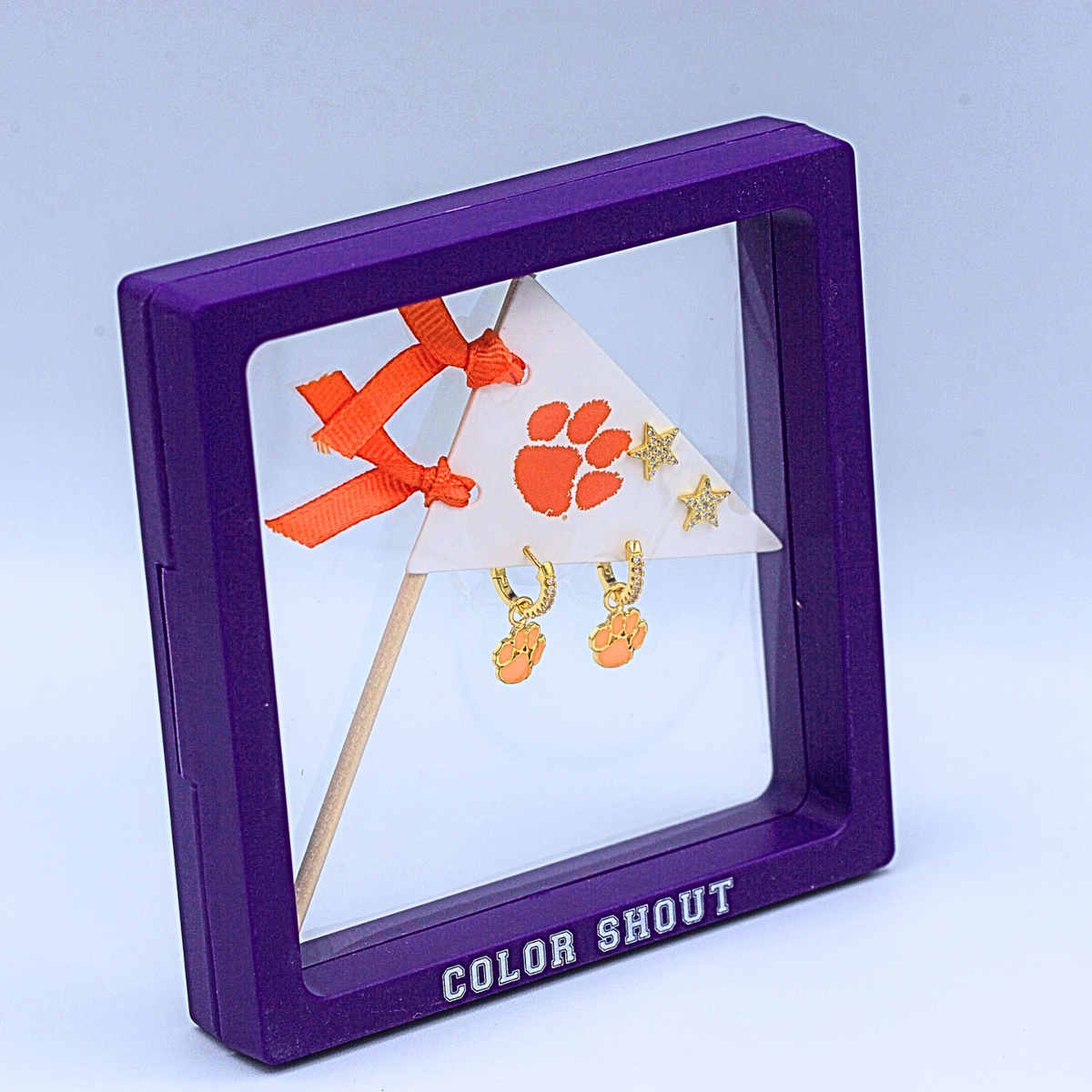 E203 - CLE : ClemsonPennant Pair Earring Set