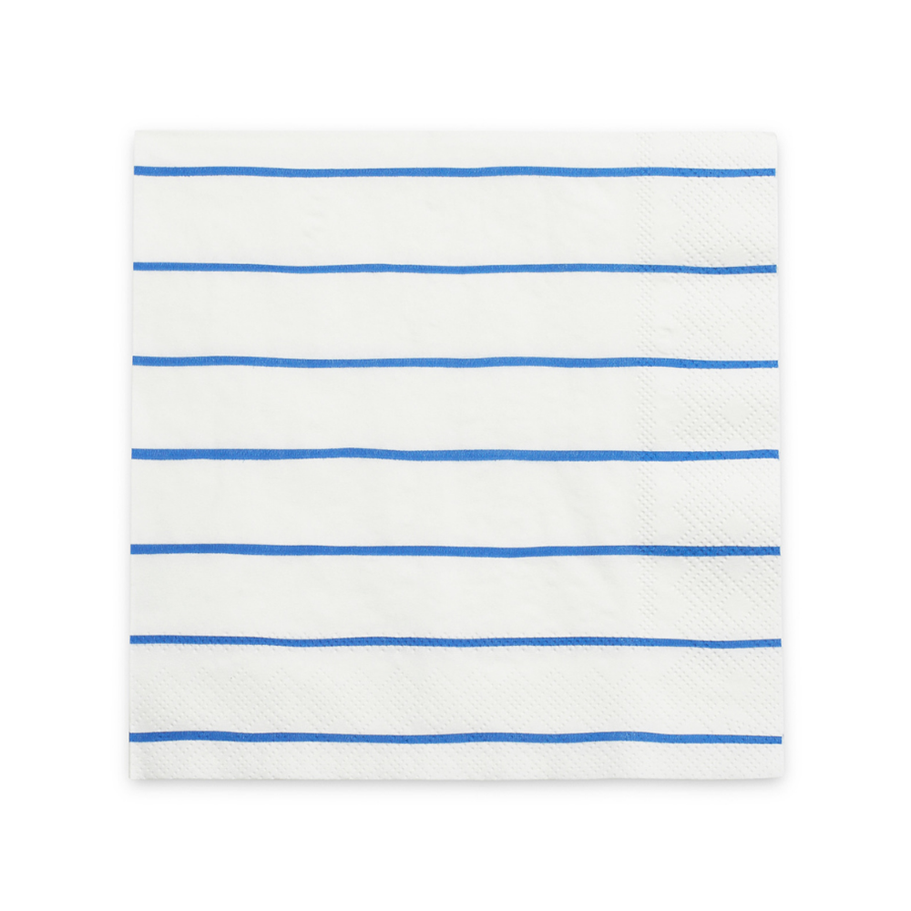 Frenchie Striped Large Napkins - 16 Pk.