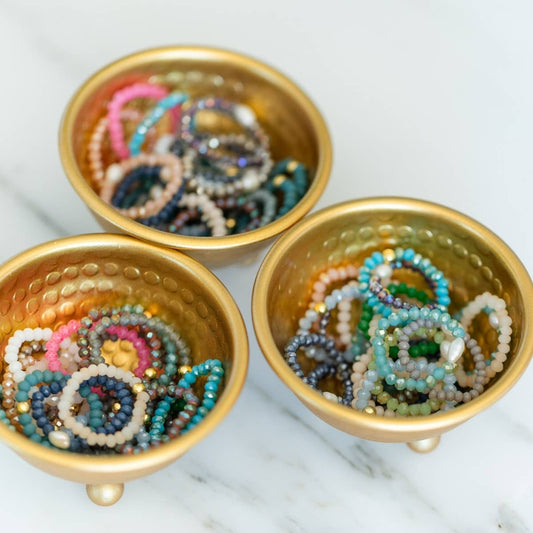 Seed Bead ~ Stretch Crystal Ring - Assorted