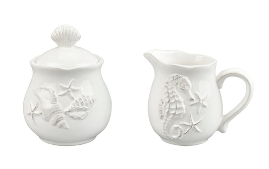 White Laguna Coastal Ceramic Creamer