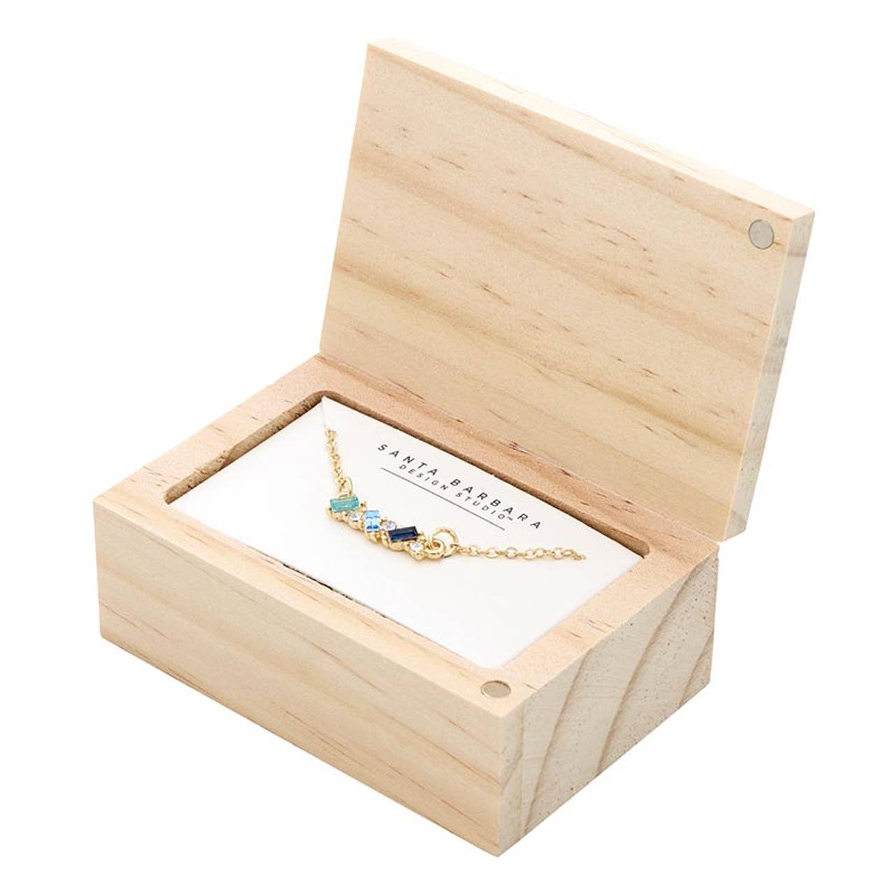 Treasure Box Necklace - Blue - Happy Day