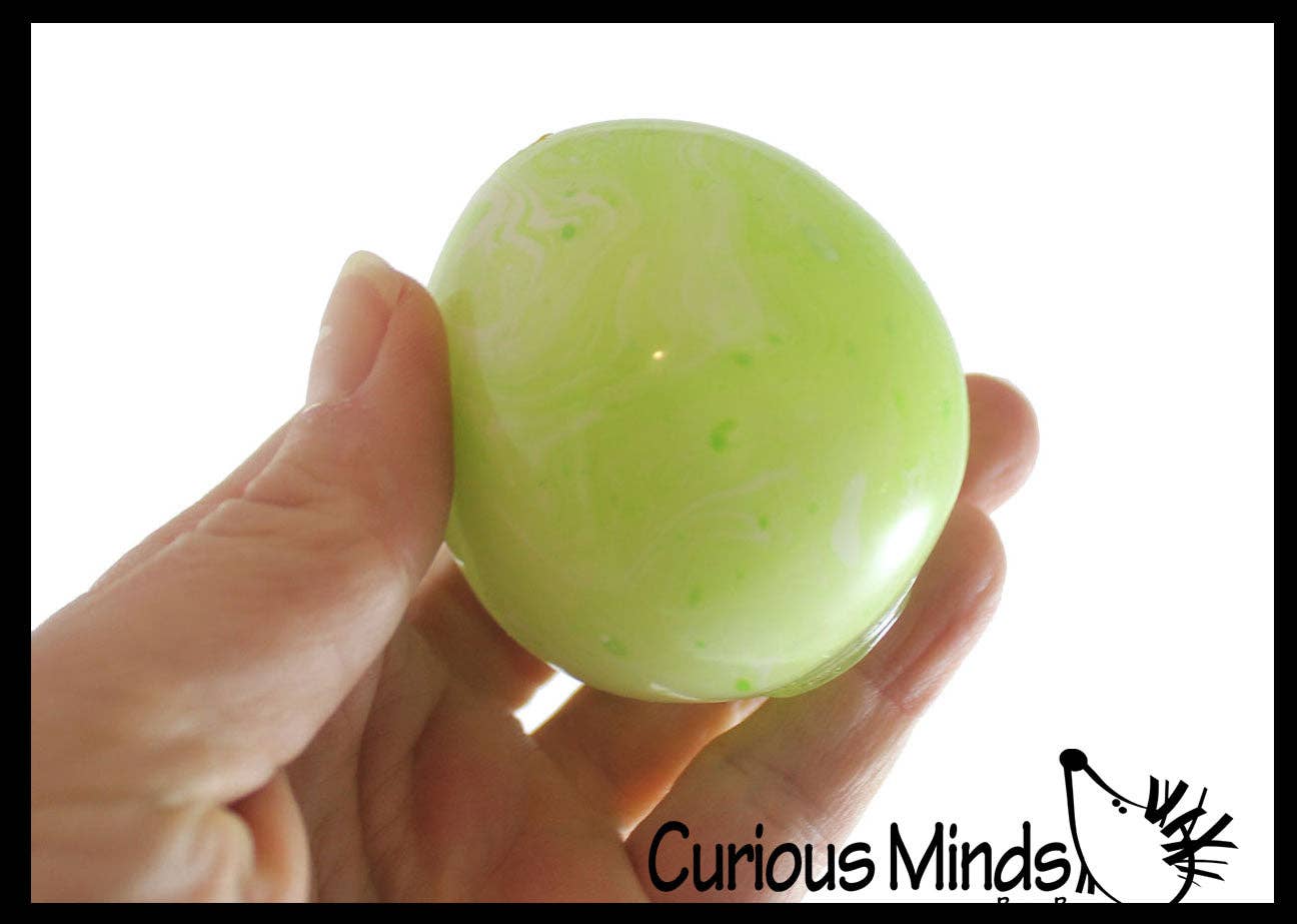 1 Easter Egg Soft Squishy Doh Ball - Marbled Egg Shaped