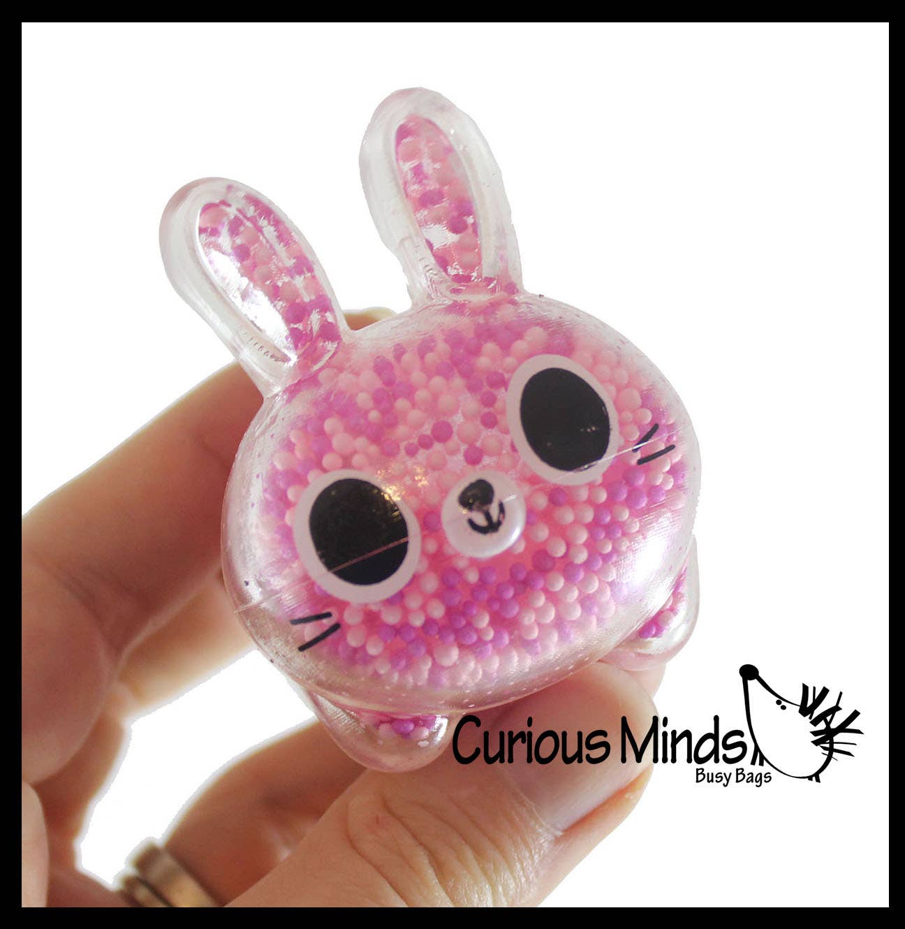 1 Bunny Fidget Balls - Air and Styrofoam Bead Filled Squeeze