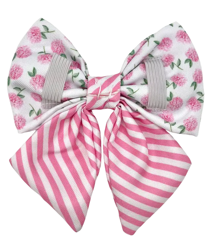 Pink Hydrangea Bow Tie