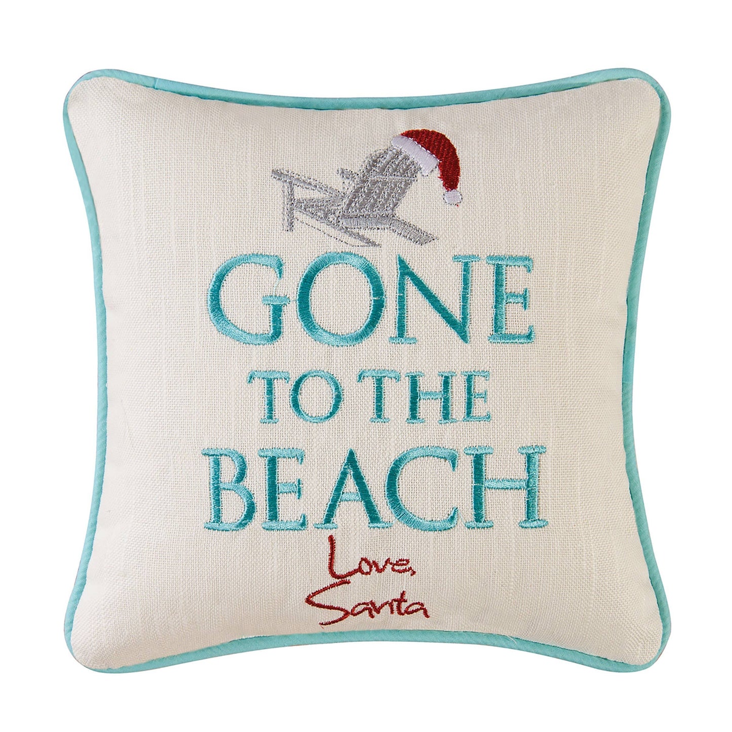 Christmas Gone To The Beach Coastal Throw Pillow