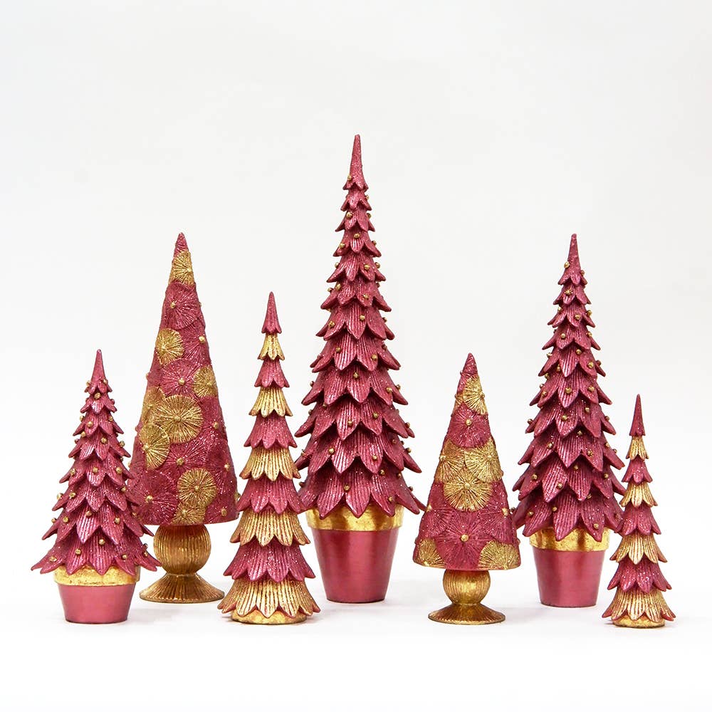 Tannenbaum Cone Tree (Magenta/Gold)