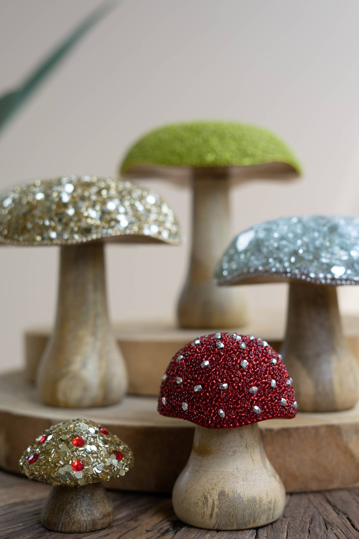 MUSHROOMS WITH MOSAIC TOPS