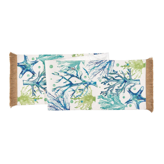 Sea Life Embroidered Table Runner