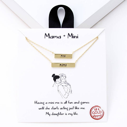 Mama and Mini Dainty Set of Two Necklace