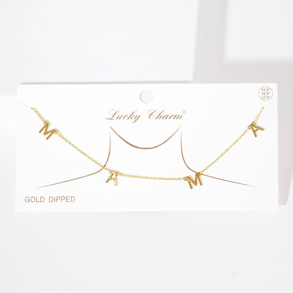 Mini spaced letter mama necklace