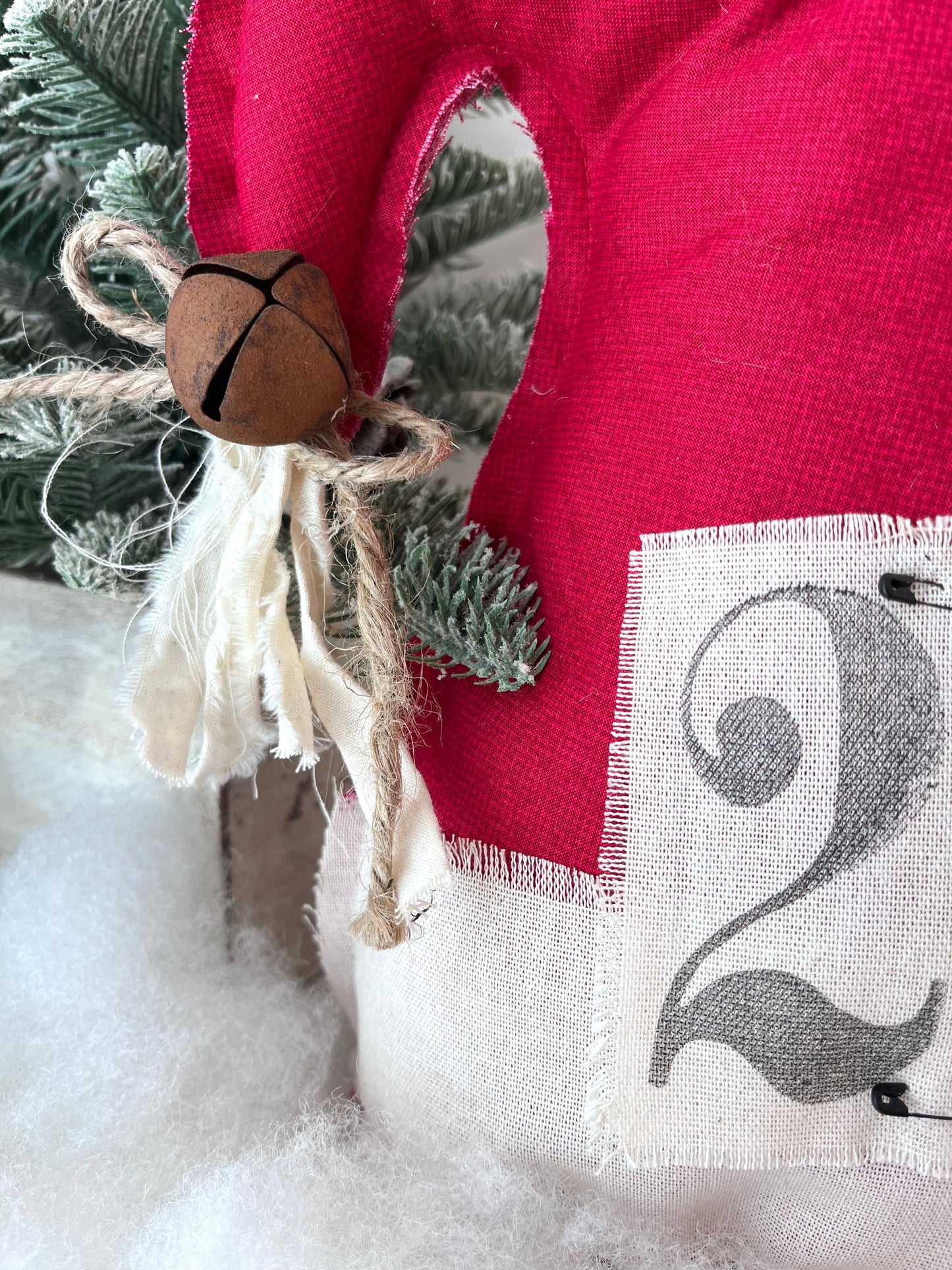 Large Primitive Santa Hat Christmas Home Decor