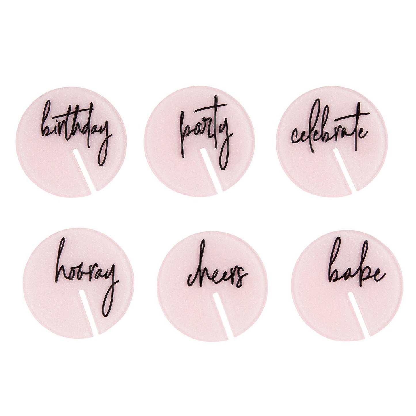 Acrylic Drink Markers-Birthday Pink